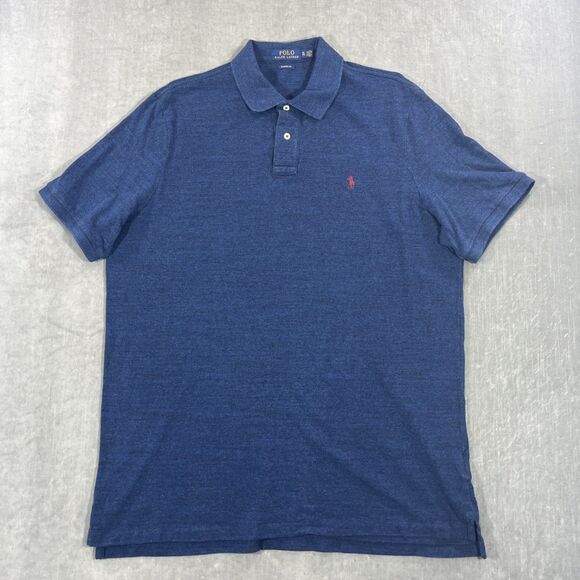 Polo Ralph Lauren Men XL Heather Blue Classic Fit Golf Polo Shirt‎ - Picture 1 of 6